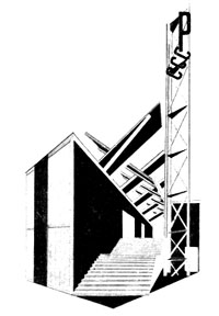 Design by Melnikov for USSR Pavilion at Paris Exposition of Decorative and Industrial Arts 1925 (SCRSS Library)